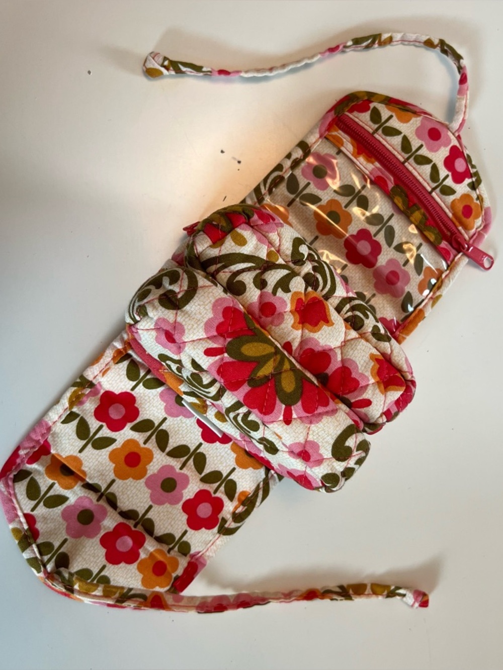 Vera Bradley Frankie Folkloric Wrapped Up Jewelry Travel Case Grandmillennial